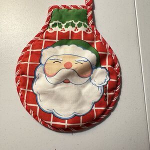 Vintage Santa Claus Christmas Potholder